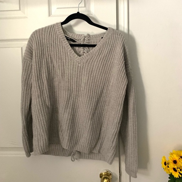 grey knit sweater - Picture 1 of 2